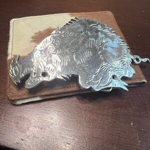 Buckle by Russell Silver Boar Belt Buckle No 8